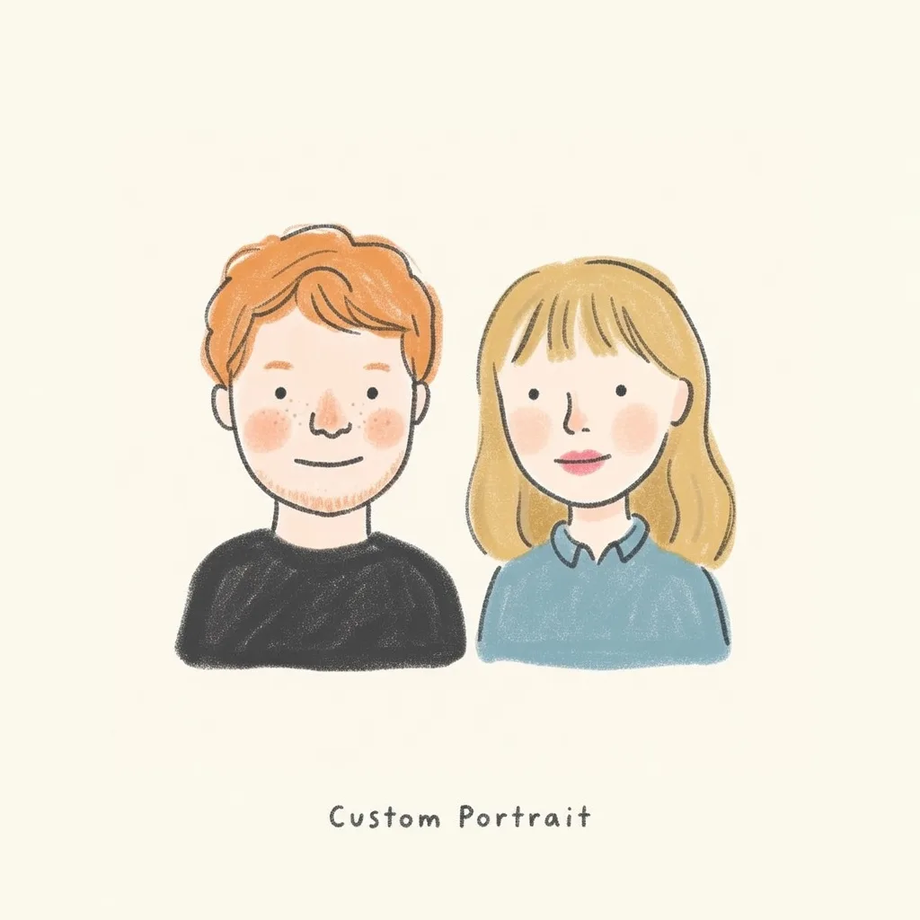 Generated illustrated family poster with a custom name treatment